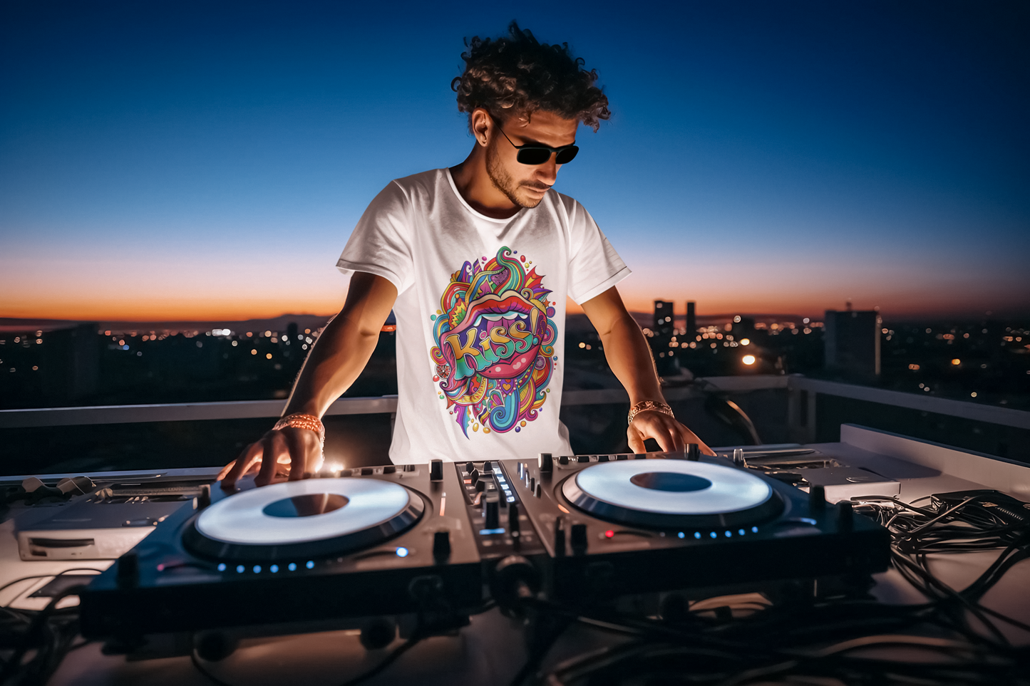 Vibrant Kiss Graphic T-Shirt Printify T-Shirt Rhythm & Drip Apparel