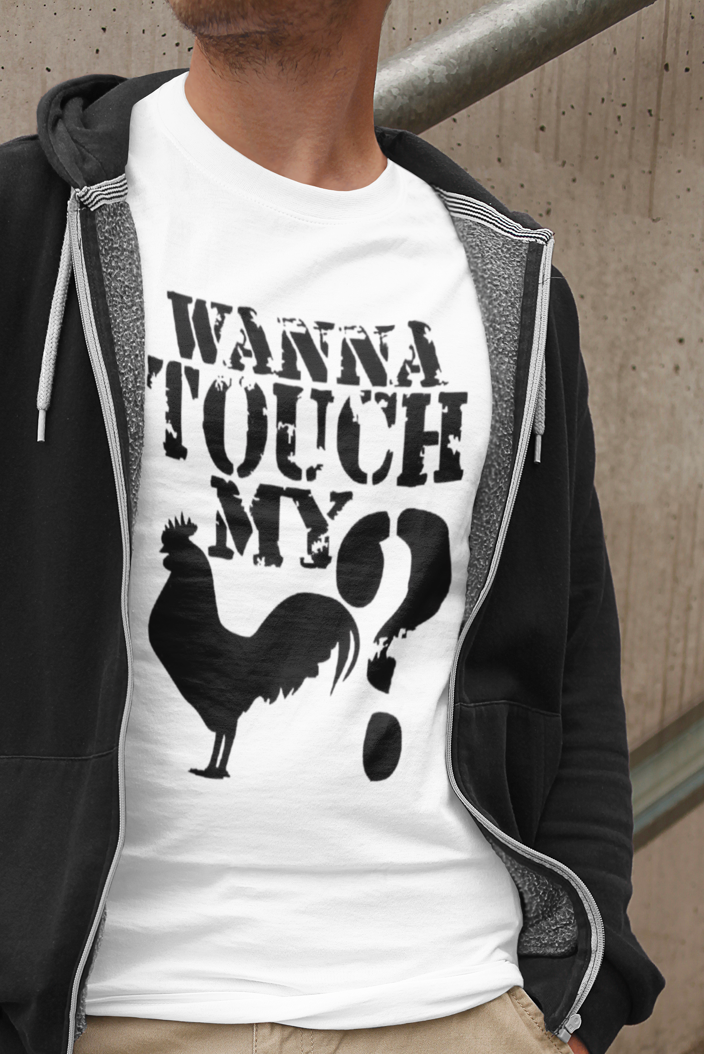 Wanna Touch My Rooster? Printify T-Shirt Rhythm & Drip Apparel