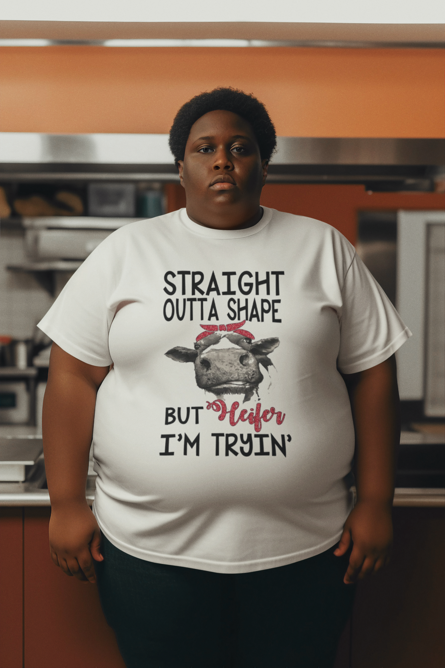 Straight Outta Shape But Im Tryin Printify T-Shirt Rhythm & Drip Apparel