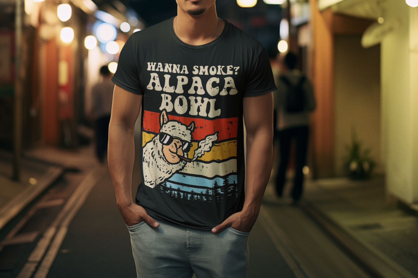 Alpaca Bowl T-Shirt Printify T-Shirt Rhythm & Drip Apparel