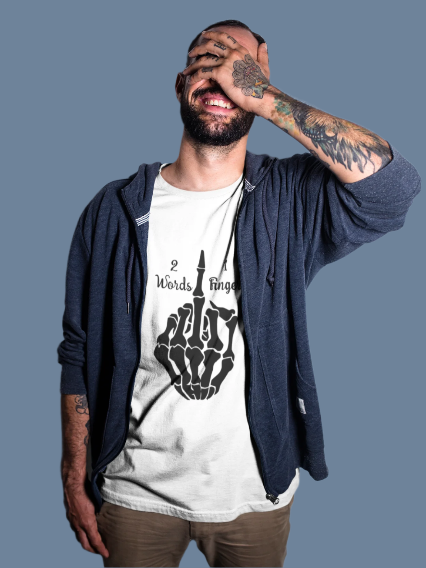 2 Words 1 Finger Printify T-Shirt Rhythm & Drip Apparel