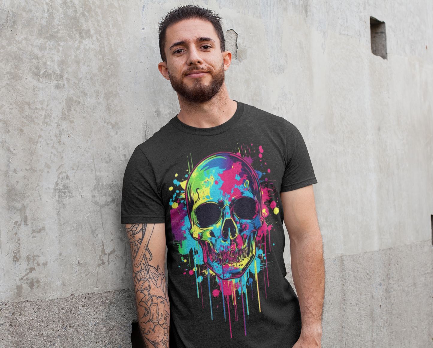 Colorful Skull Graphic T-Shirt Printify T-Shirt Rhythm & Drip Apparel