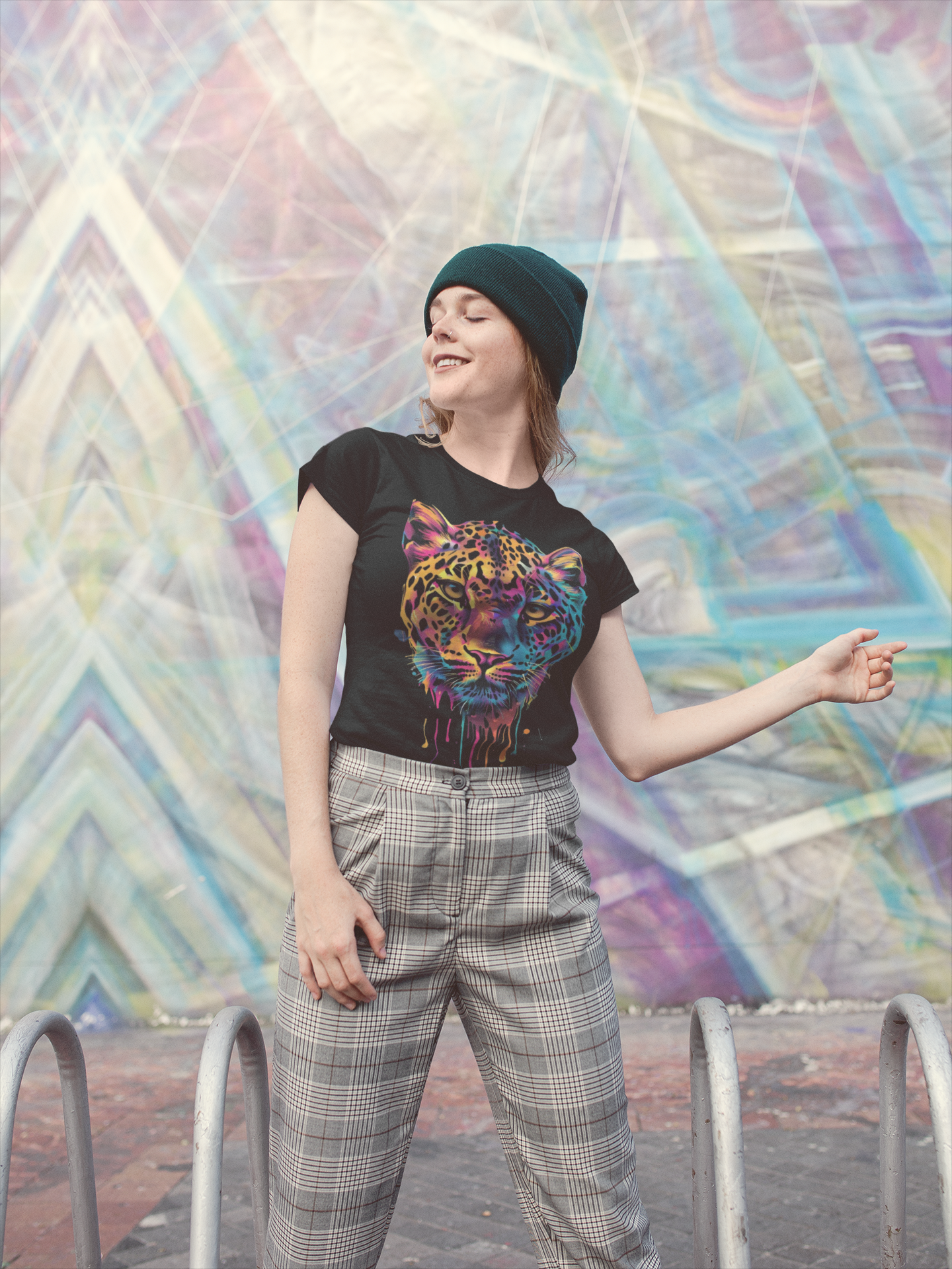 Colorful Leopard Graphic T-Shirt Printify T-Shirt Rhythm & Drip Apparel
