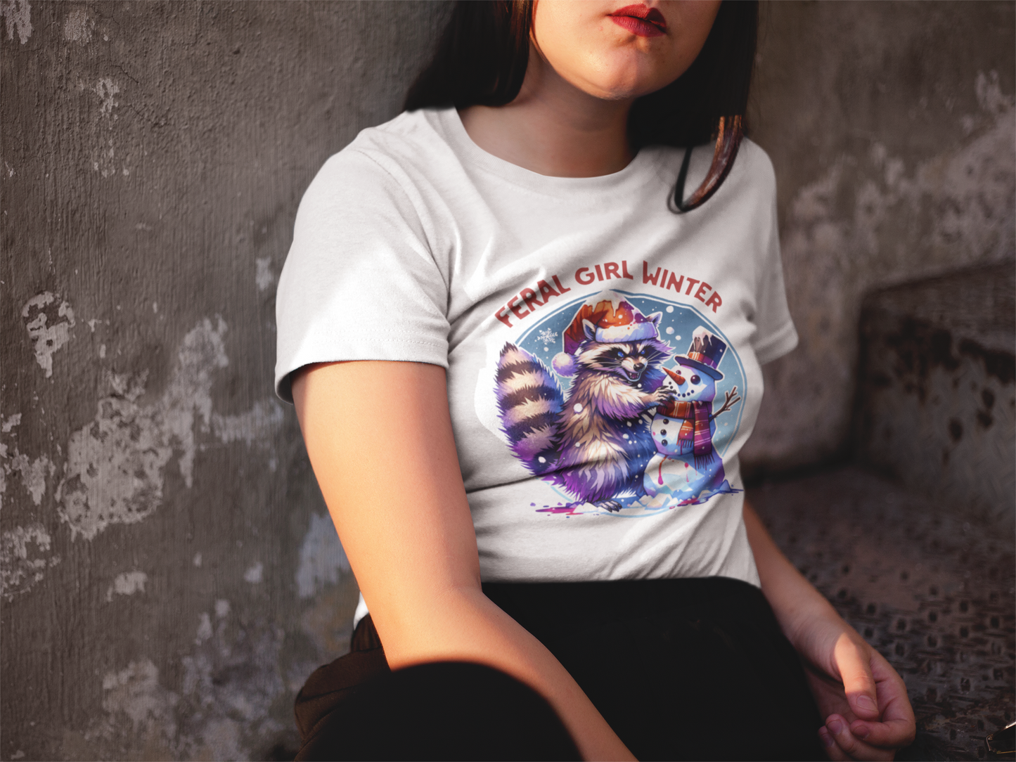 Winter- Feral Girl Winter T-Shirt Printify T-Shirt Rhythm & Drip Apparel
