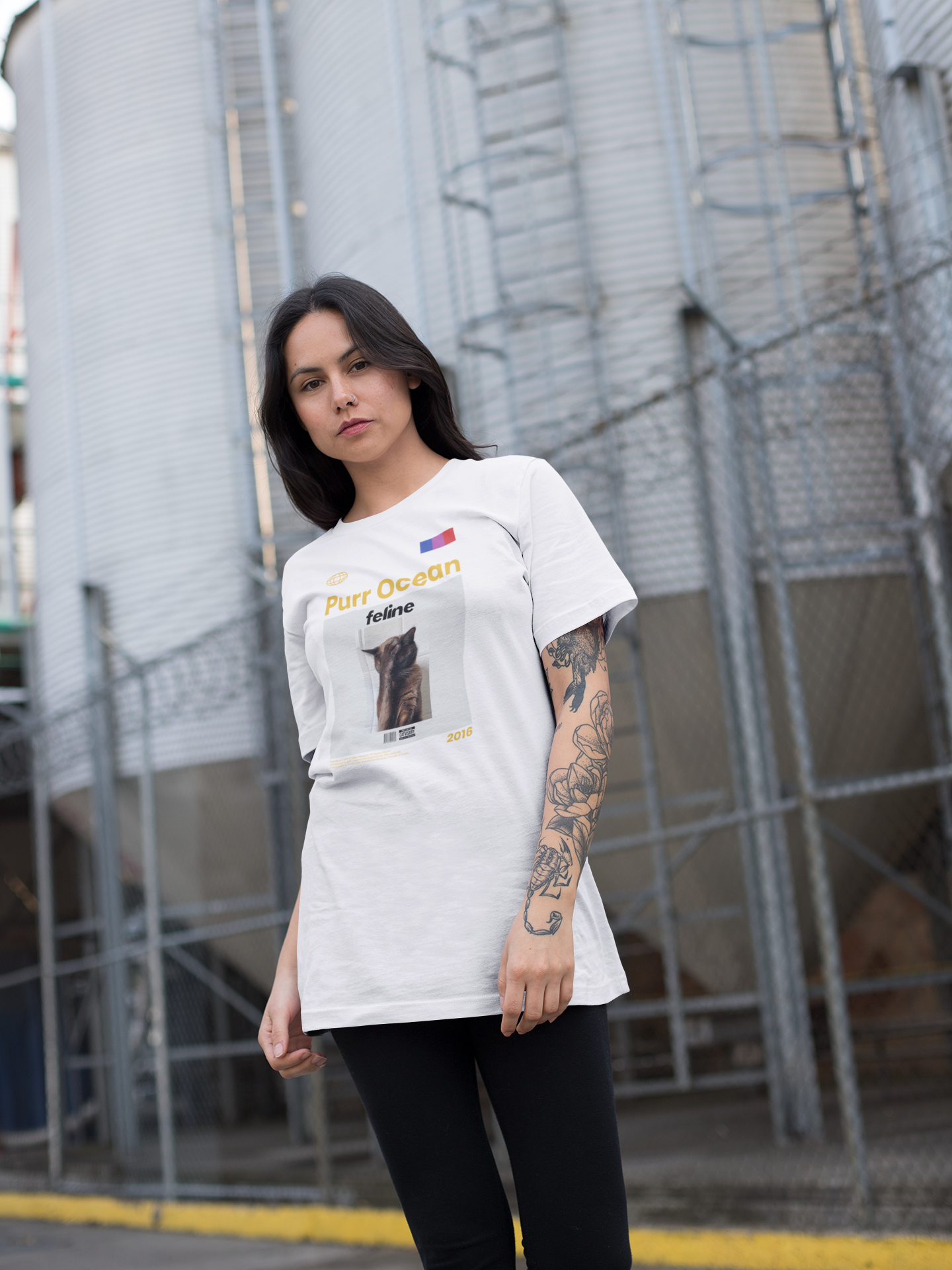 Music- Ocean Purr Cat T-Shirt Printify T-Shirt Rhythm & Drip Apparel