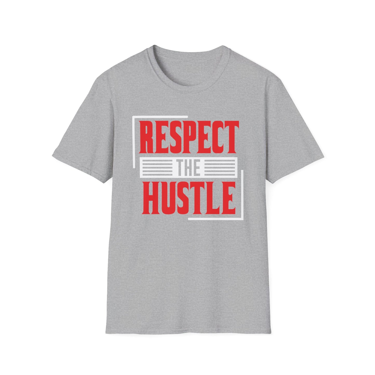 Respect the Hustle T-Shirt Sport Grey Printify T-Shirt Rhythm & Drip Apparel