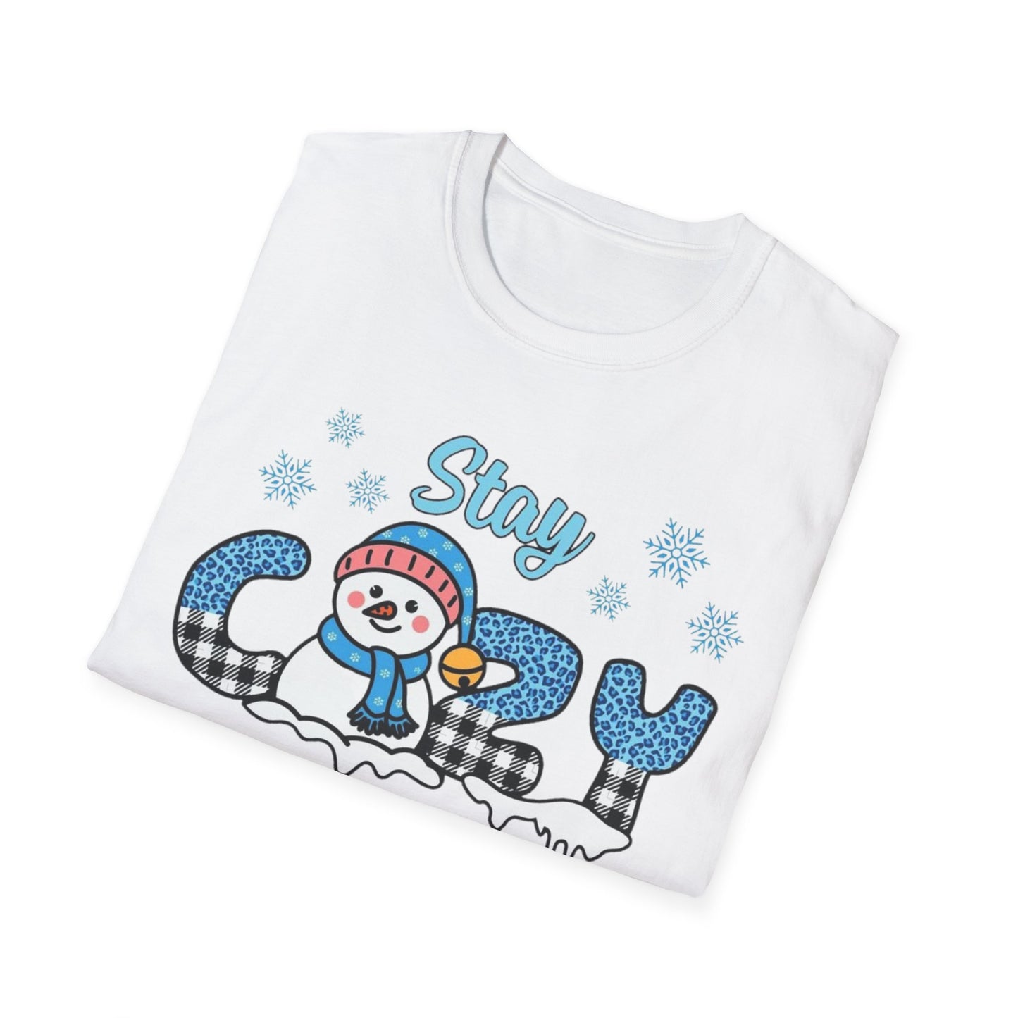Winter- Cozy Snowman T-Shirt Printify T-Shirt Rhythm & Drip Apparel