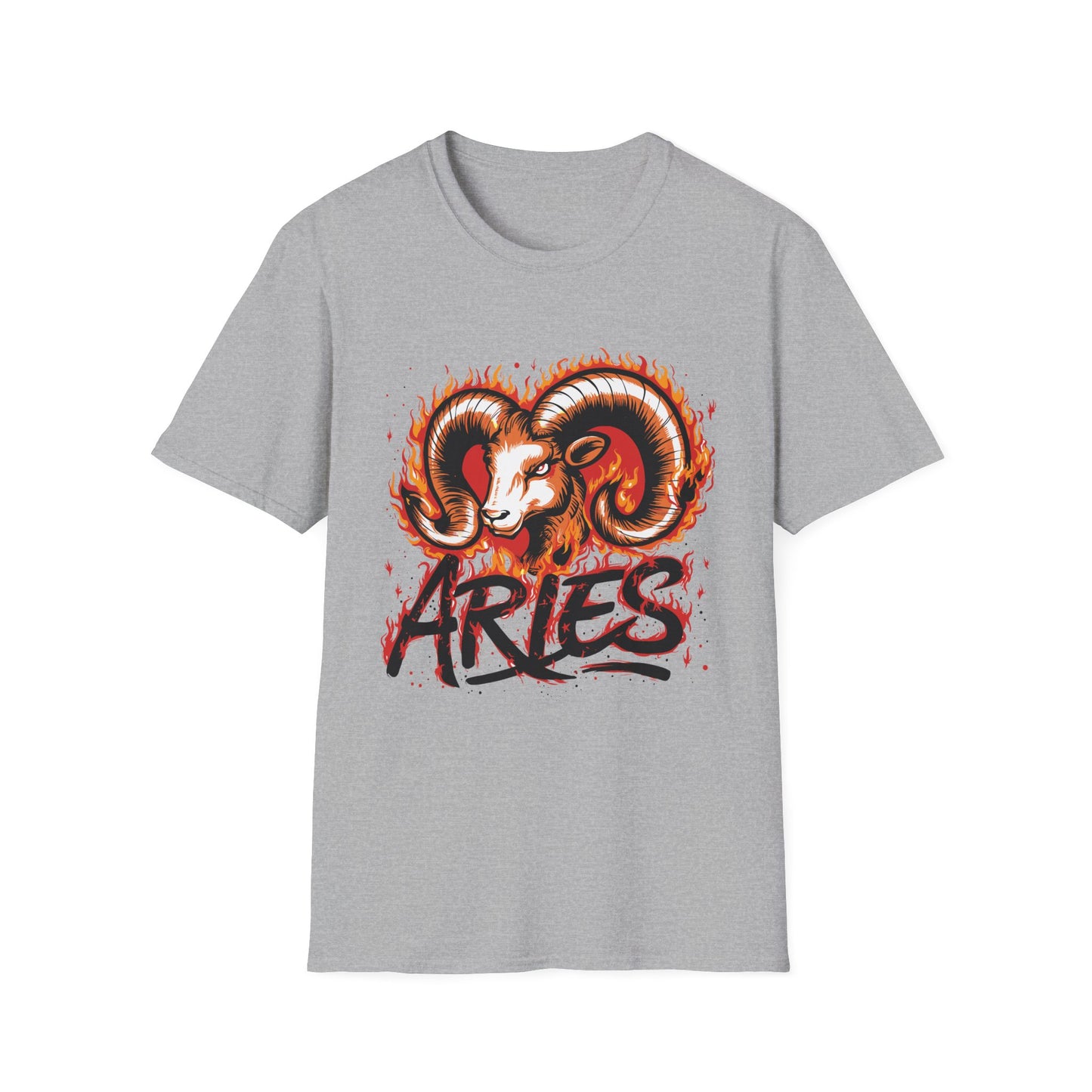 Aries Zodiac T-Shirt Sport Grey Printify T-Shirt Rhythm & Drip Apparel