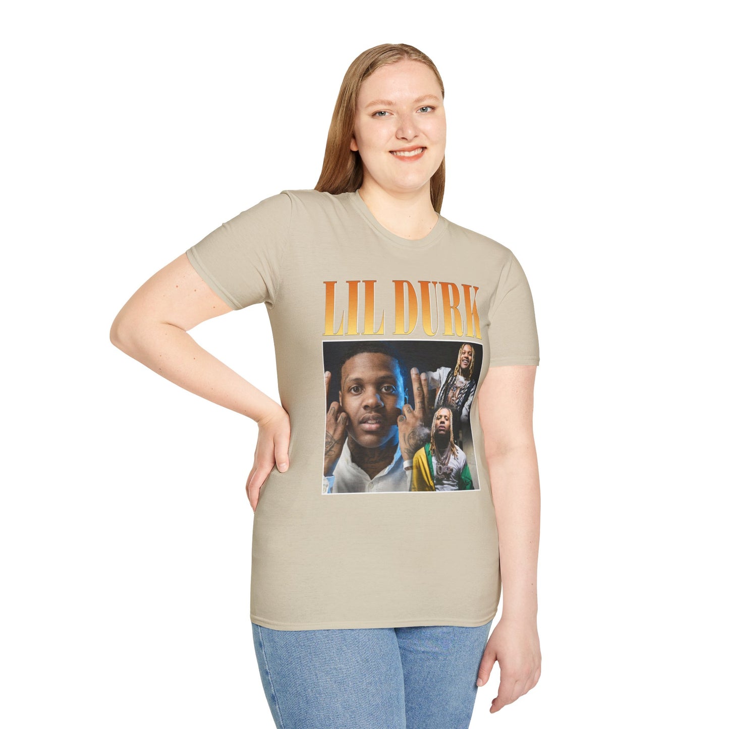 Lil Durk Graphic Unisex Softstyle T-Shirt - Trendy Music Tee for Fans - Rhythm & Drip