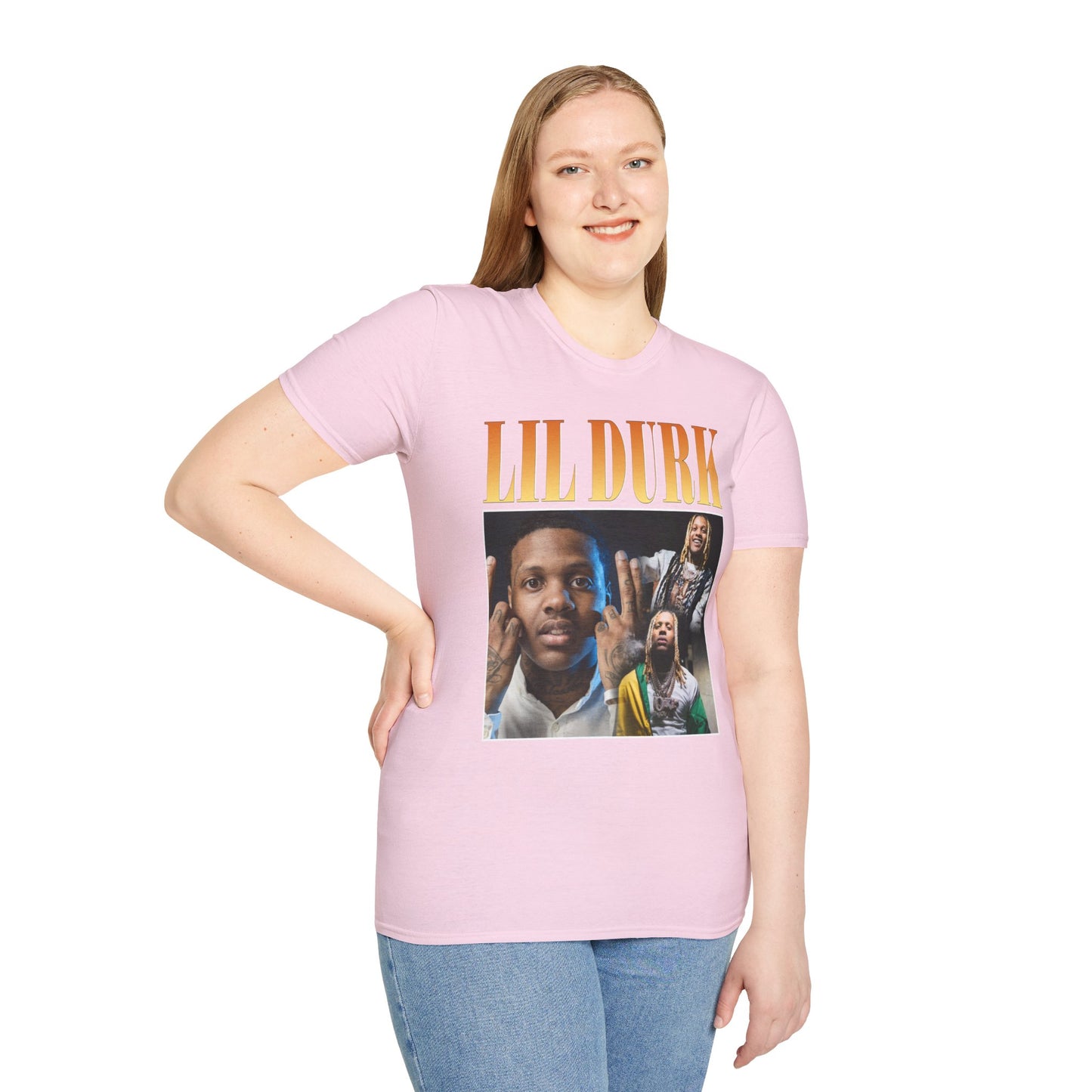 Lil Durk Graphic Unisex Softstyle T-Shirt - Trendy Music Tee for Fans - Rhythm & Drip