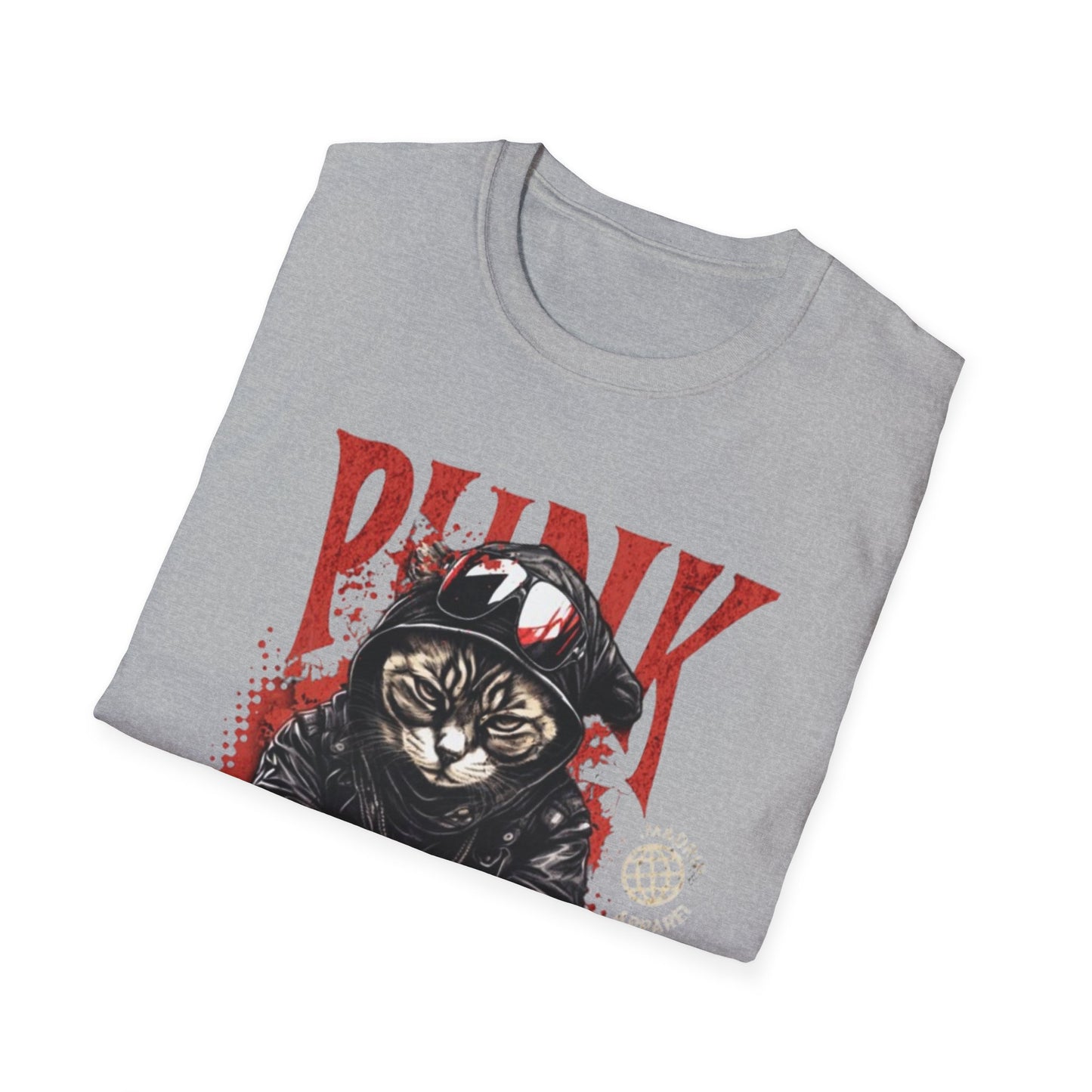 Punk Cat T-Shirt Printify T-Shirt Rhythm & Drip Apparel