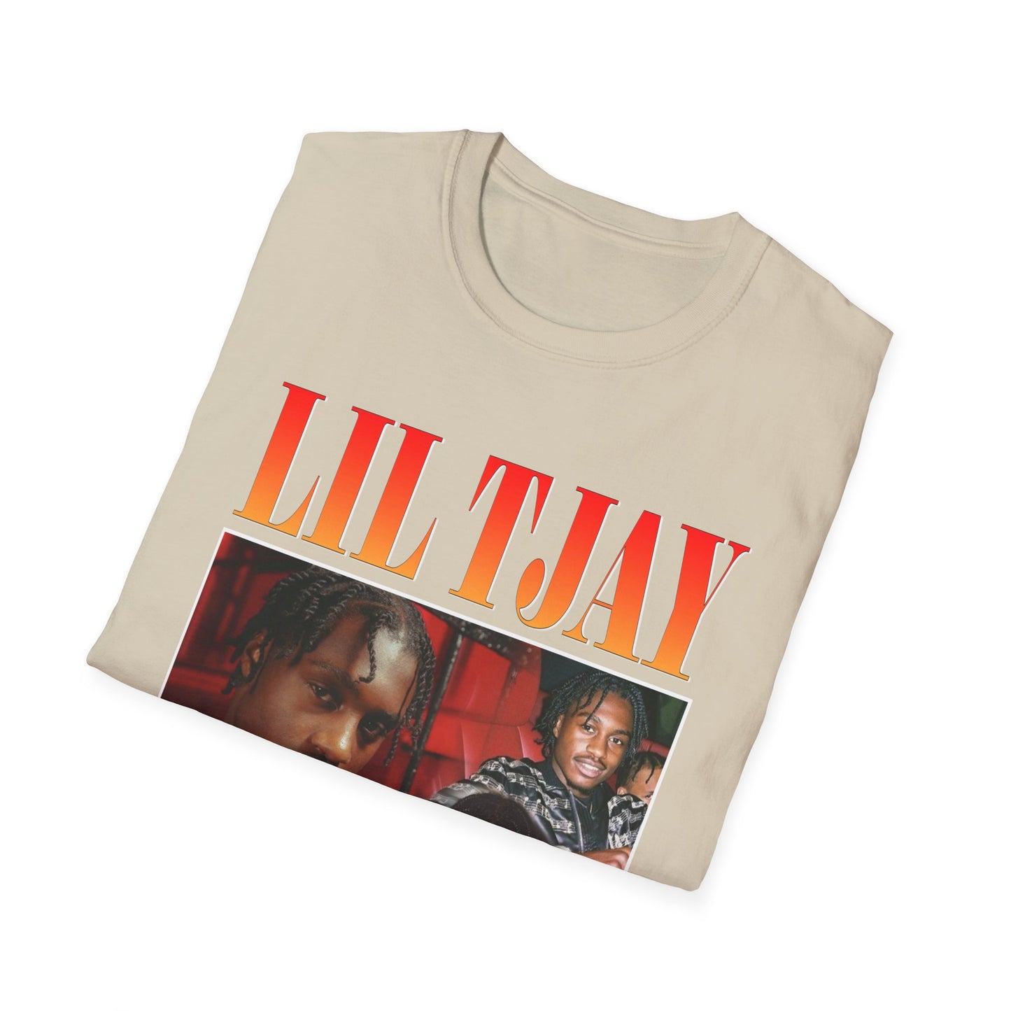 Lil Tjay Unisex Softstyle T-Shirt - Retro Graphic Tee for Music Fans - Rhythm & Drip