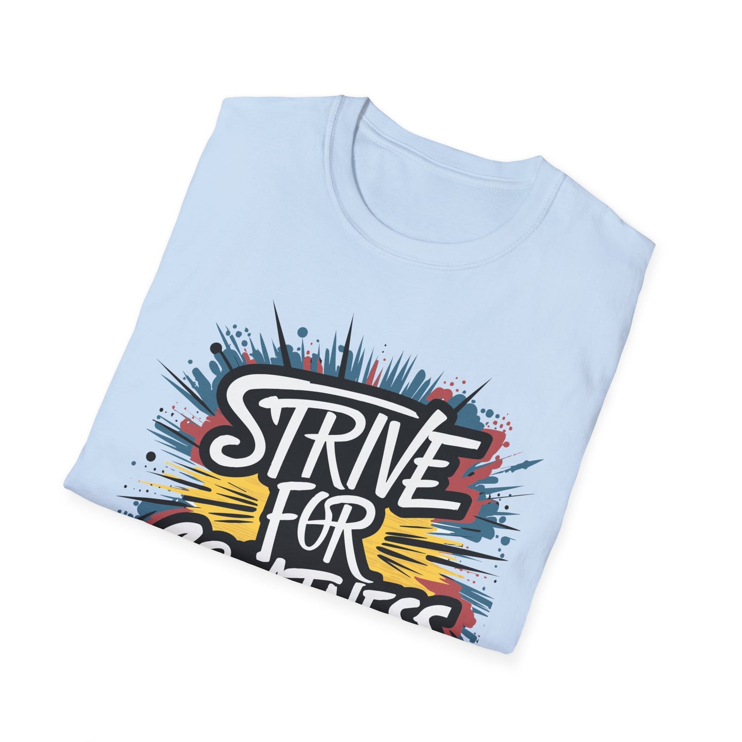 Motivational Unisex Softstyle T-Shirt - 'Strive for Greatness'
