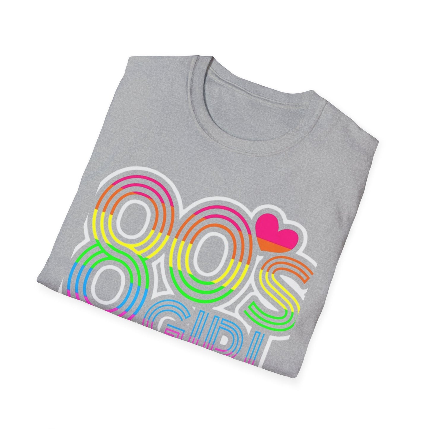 80s Retro 80's Girl Rainbow T-Shirt Printify T-Shirt Rhythm & Drip Apparel