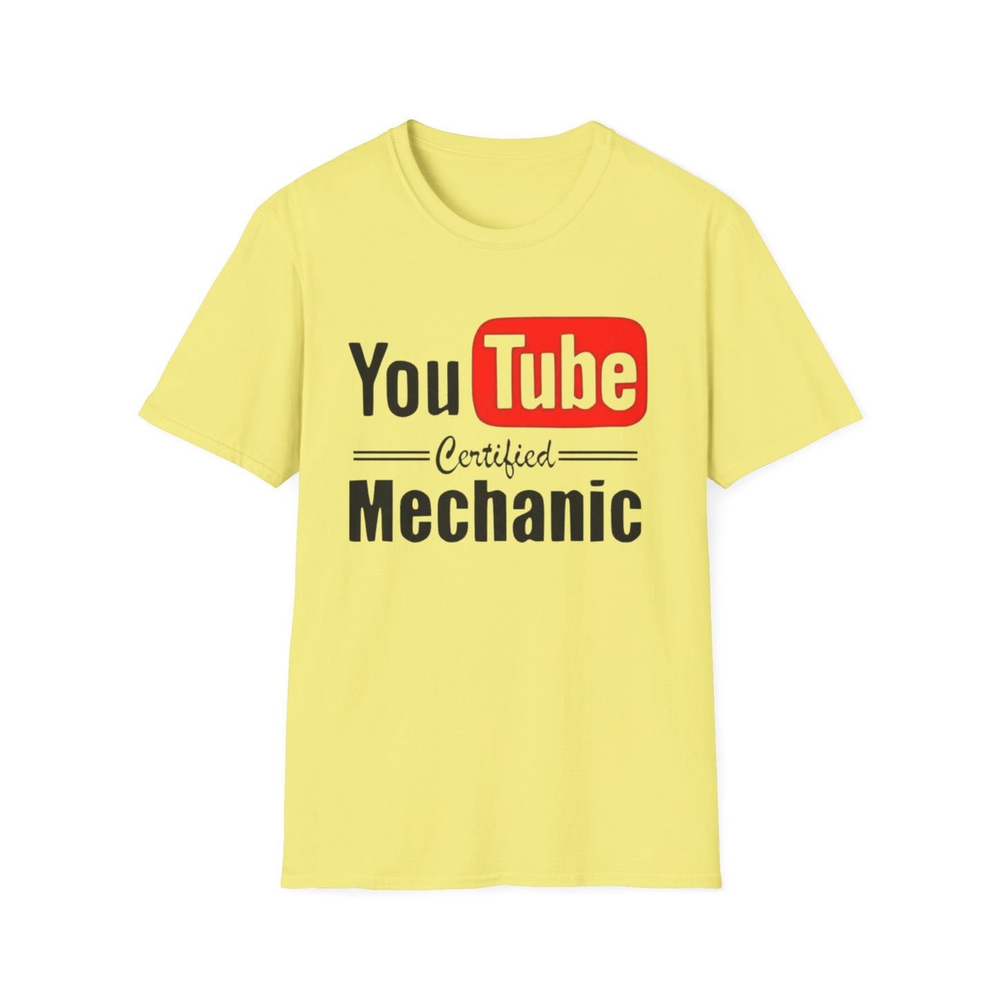 YouTube Certified Mechanic T-Shirt Cornsilk Printify T-Shirt Rhythm & Drip Apparel