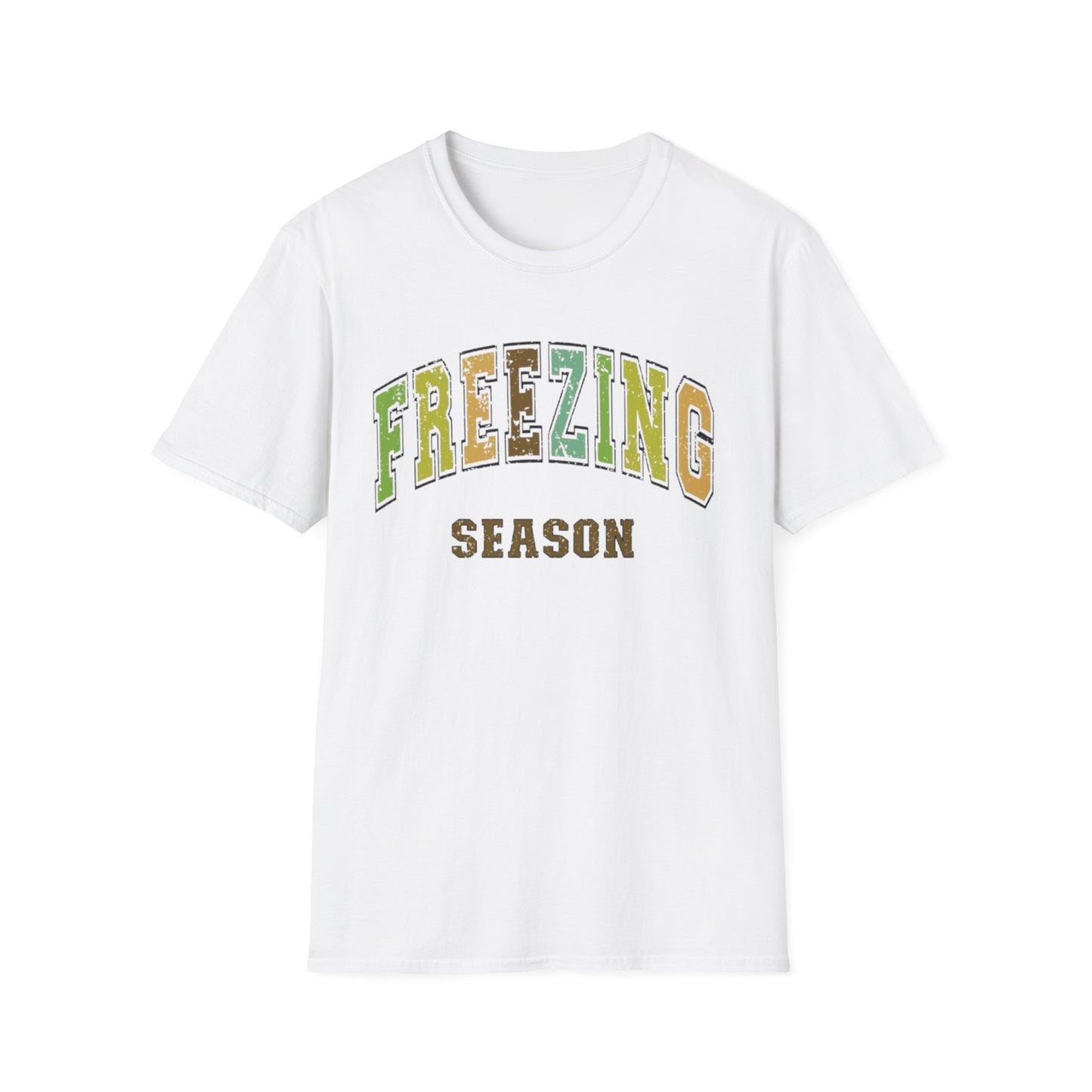 Winter- Freezing Season T-Shirt White Printify T-Shirt Rhythm & Drip Apparel