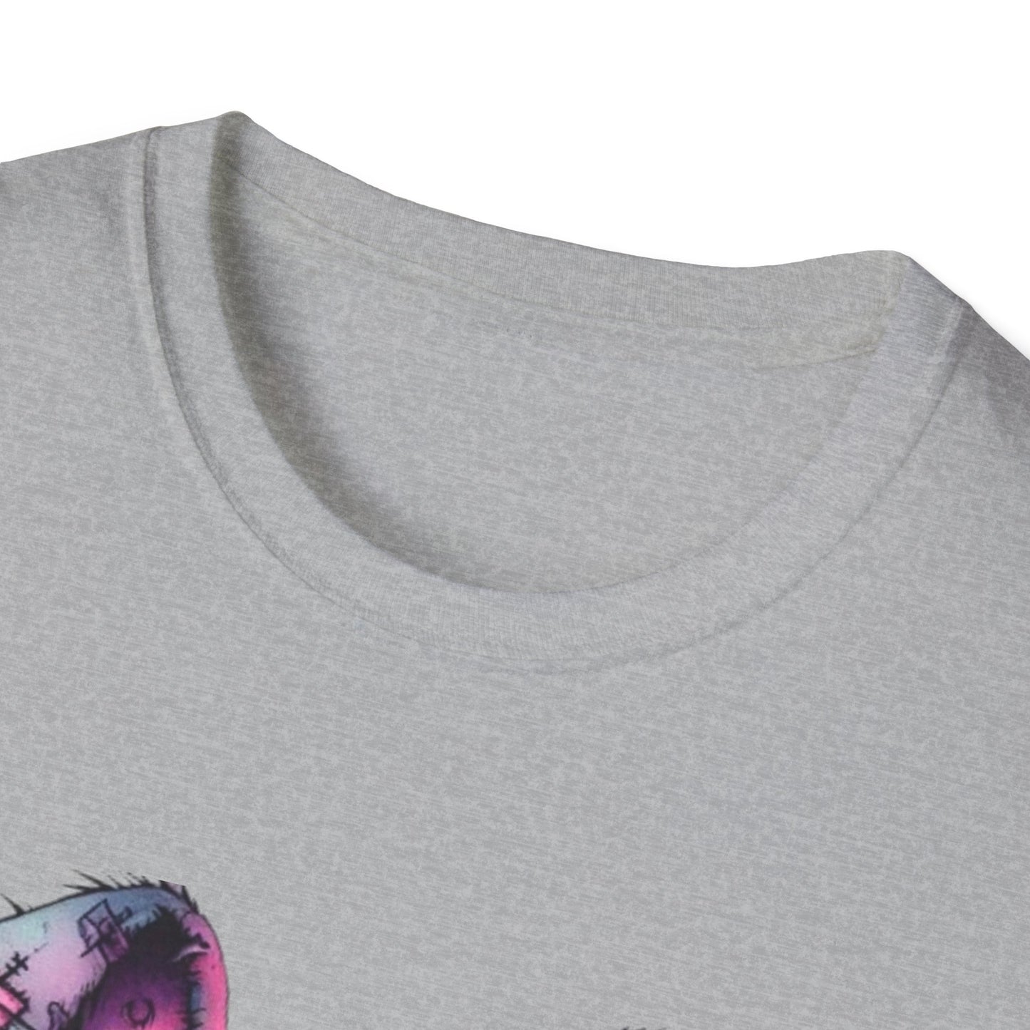 Playful Bunny Graphic T-Shirt - Softstyle Unisex Tee for Cute & Unique Casual Wear