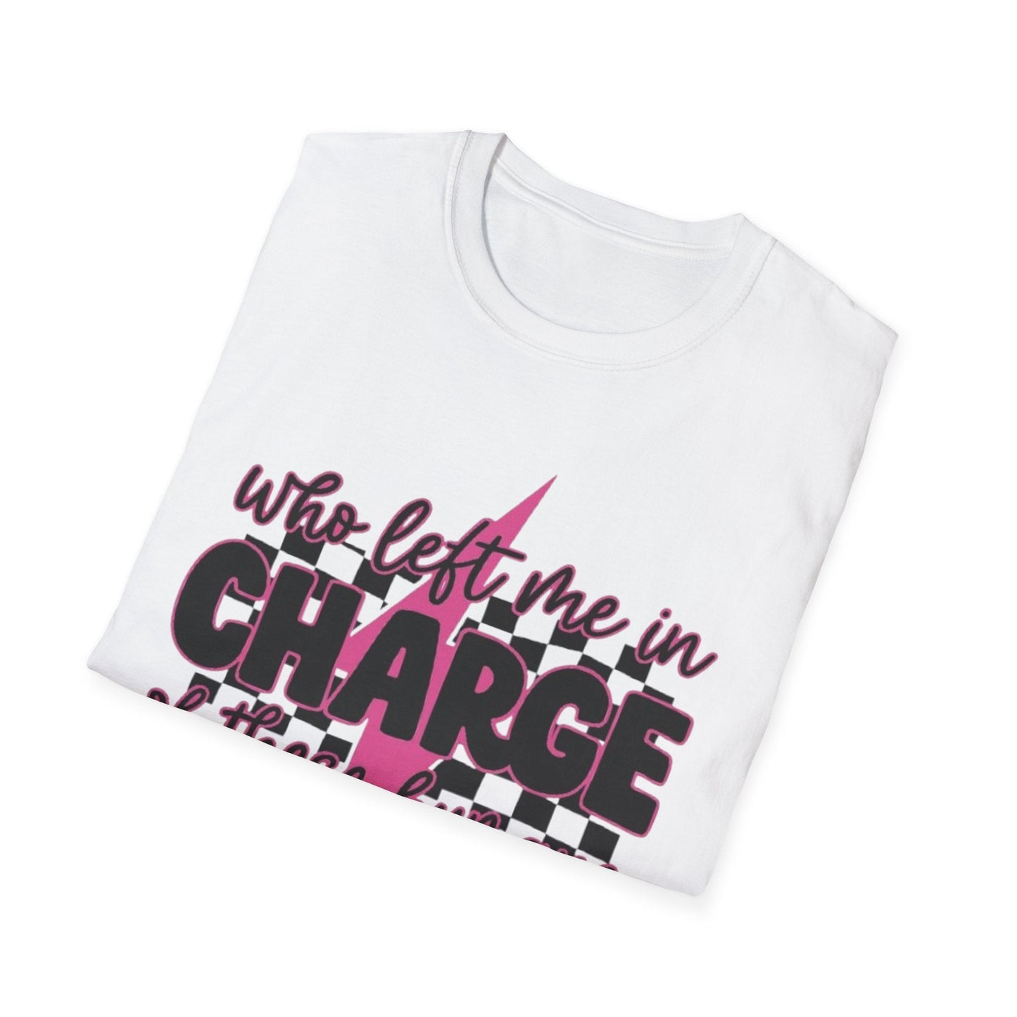 Who Left Me in Charge Of These Humas Printify T-Shirt Rhythm & Drip Apparel