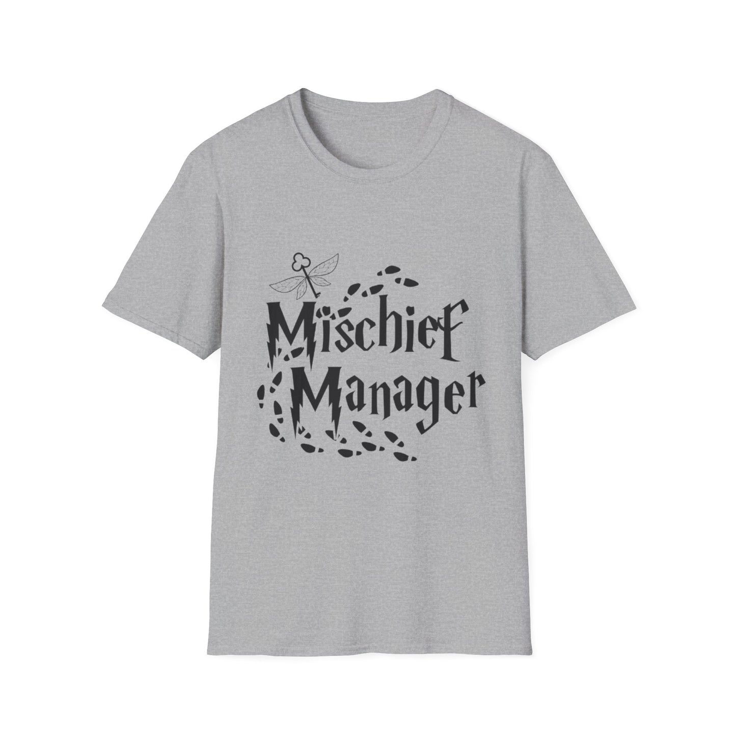 Mischief Manager Unisex Softstyle T-Shirt - Playful and Trendy Statement Tee