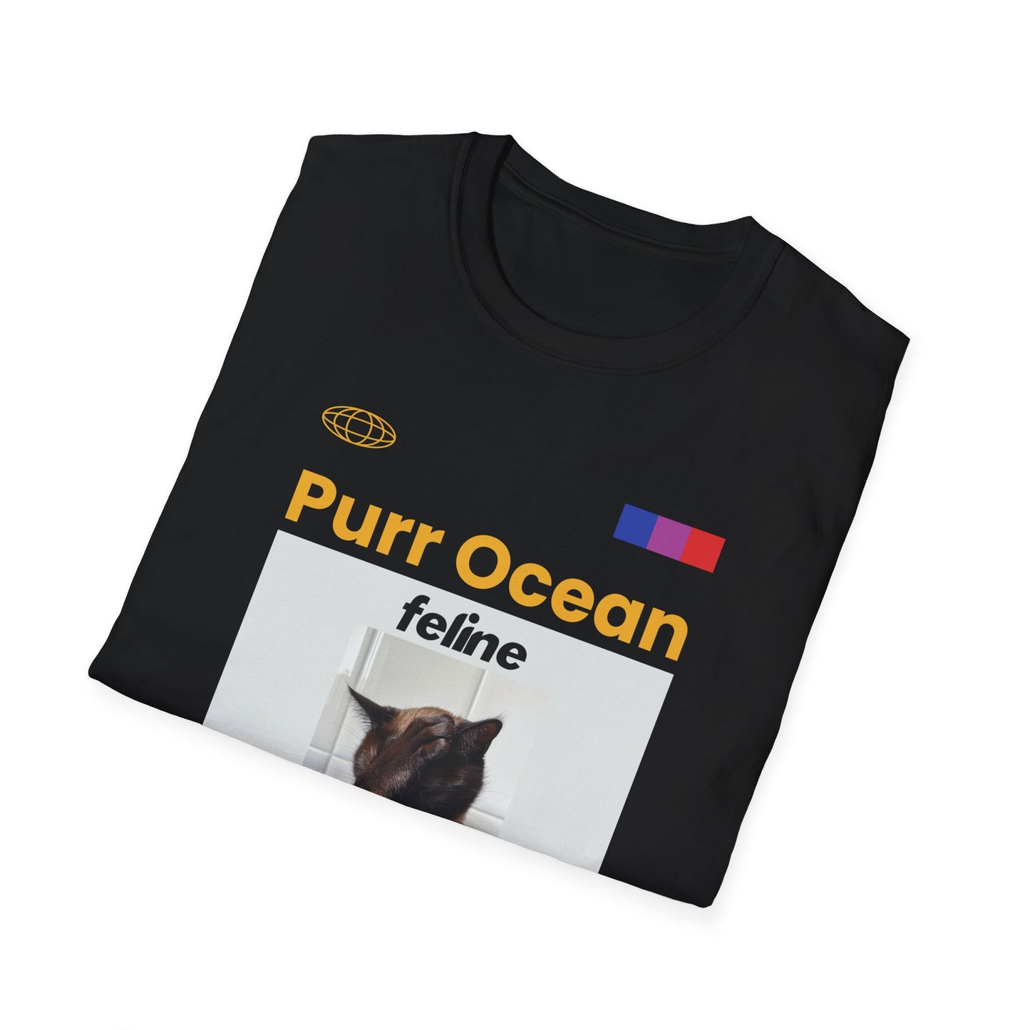 Music- Ocean Purr Cat T-Shirt Printify T-Shirt Rhythm & Drip Apparel