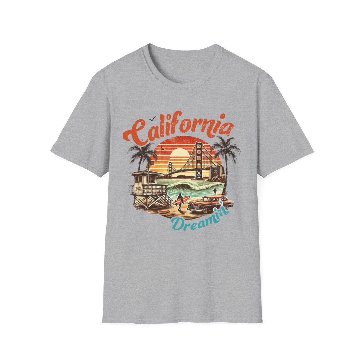 Summer- California Dreamin' T-Shirt Sport Grey Printify T-Shirt Rhythm & Drip Apparel