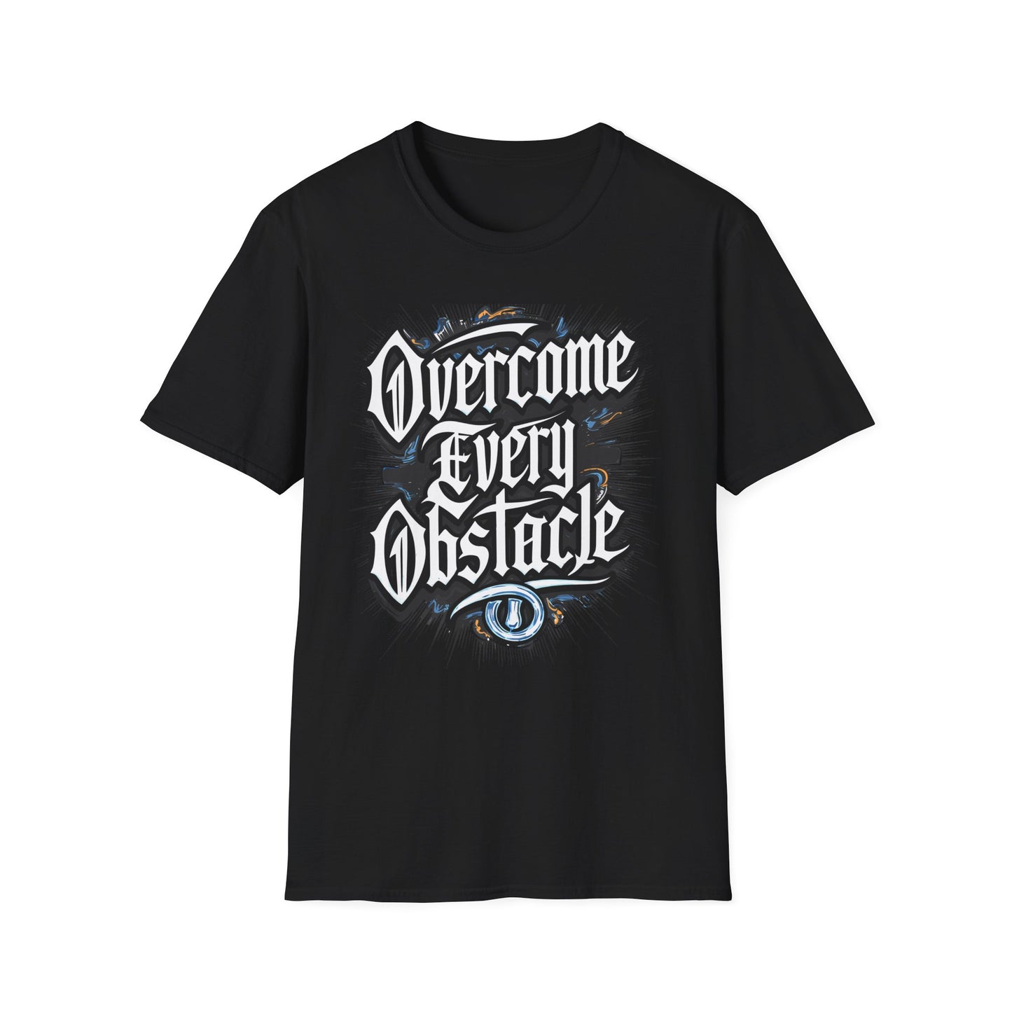 Inspirational Unisex Softstyle T-Shirt – "Overcome Every Obstacle"