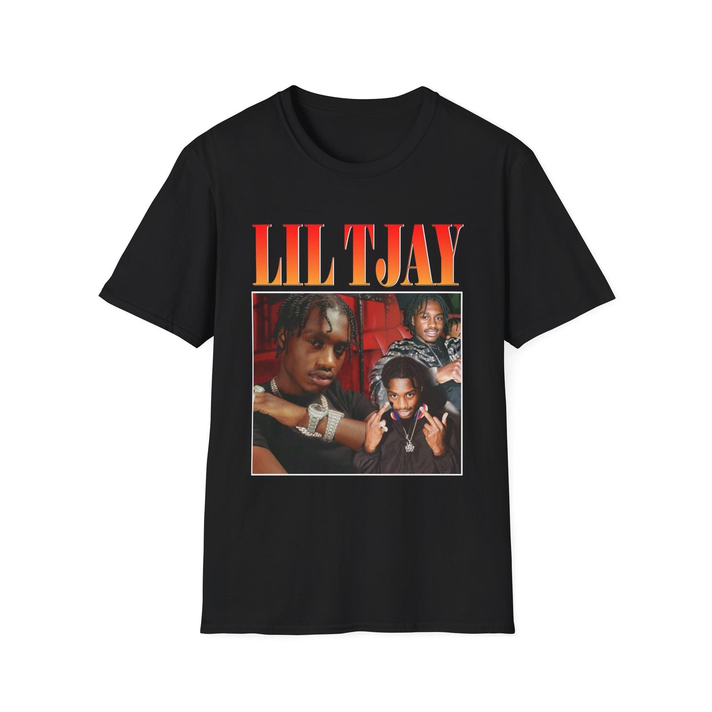 Lil Tjay Unisex Softstyle T-Shirt - Retro Graphic Tee for Music Fans - Rhythm & Drip