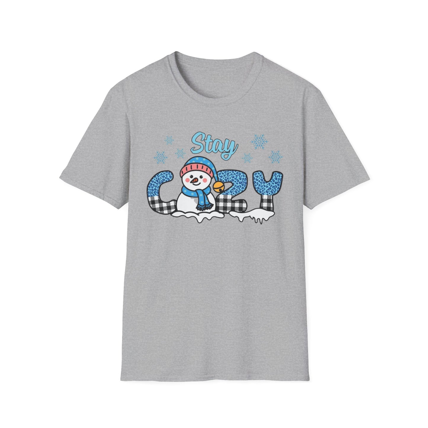 Winter- Cozy Snowman T-Shirt Sport Grey Printify T-Shirt Rhythm & Drip Apparel