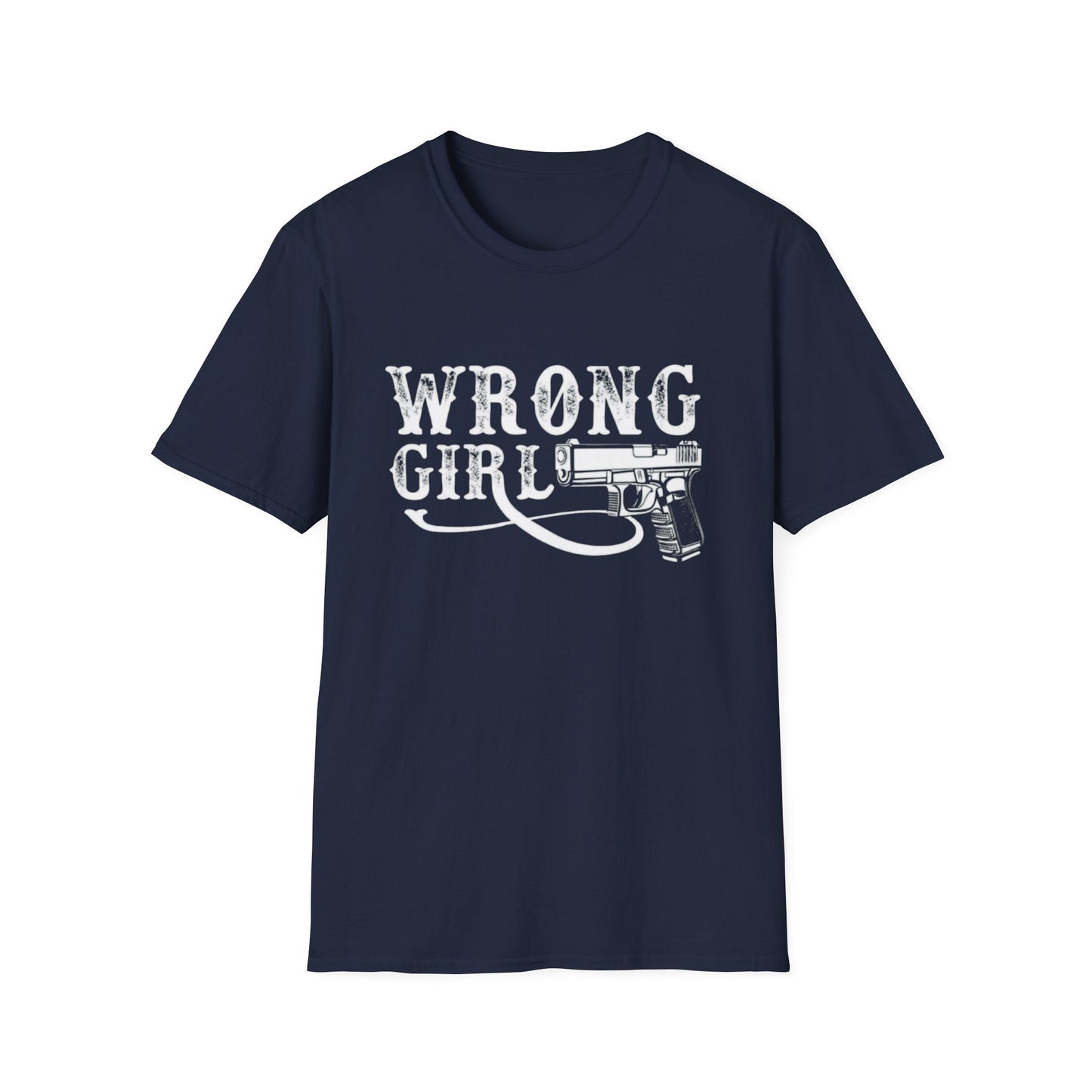 Wrong Girl Graphic T-Shirt Navy Printify T-Shirt Rhythm & Drip Apparel