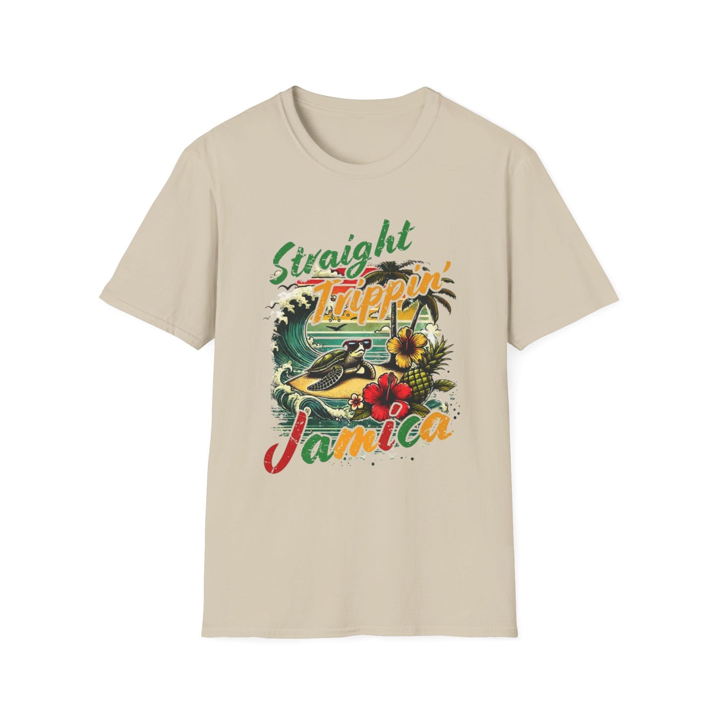 Summer- Straight Trippin' Jamaica Tee Sand Printify T-Shirt Rhythm & Drip Apparel