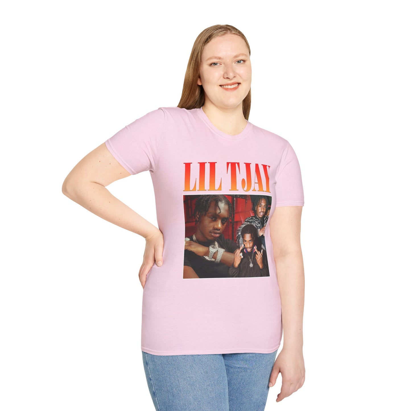 Lil Tjay Unisex Softstyle T-Shirt - Retro Graphic Tee for Music Fans - Rhythm & Drip