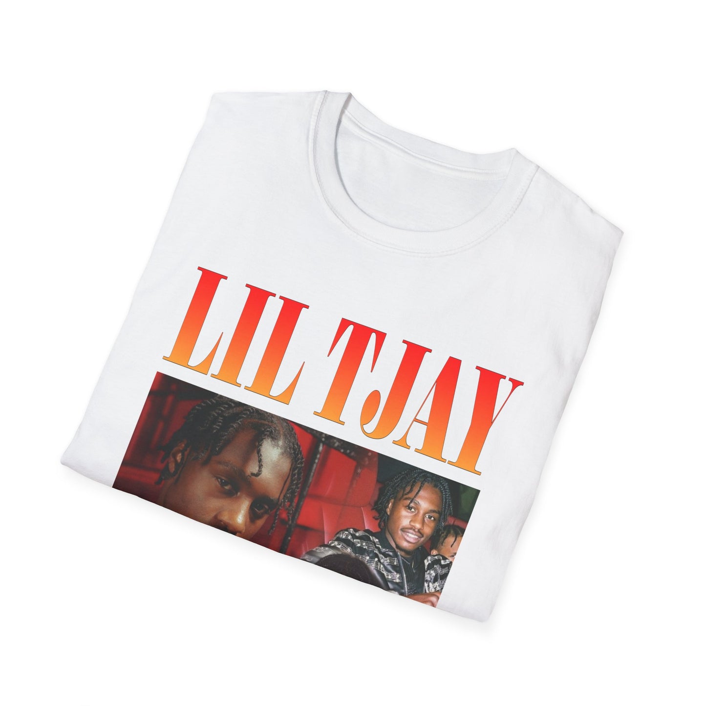 Lil Tjay Unisex Softstyle T-Shirt - Retro Graphic Tee for Music Fans - Rhythm & Drip