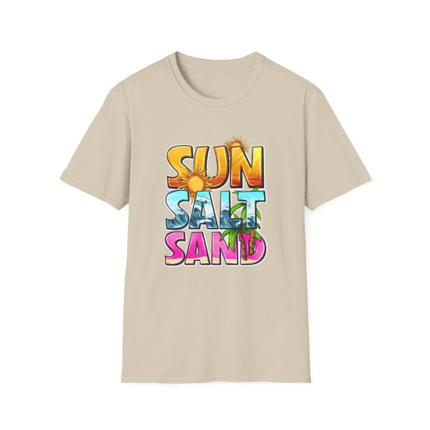 Summer- Sun, Salt, Sand T-Shirt Sand Printify T-Shirt Rhythm & Drip Apparel