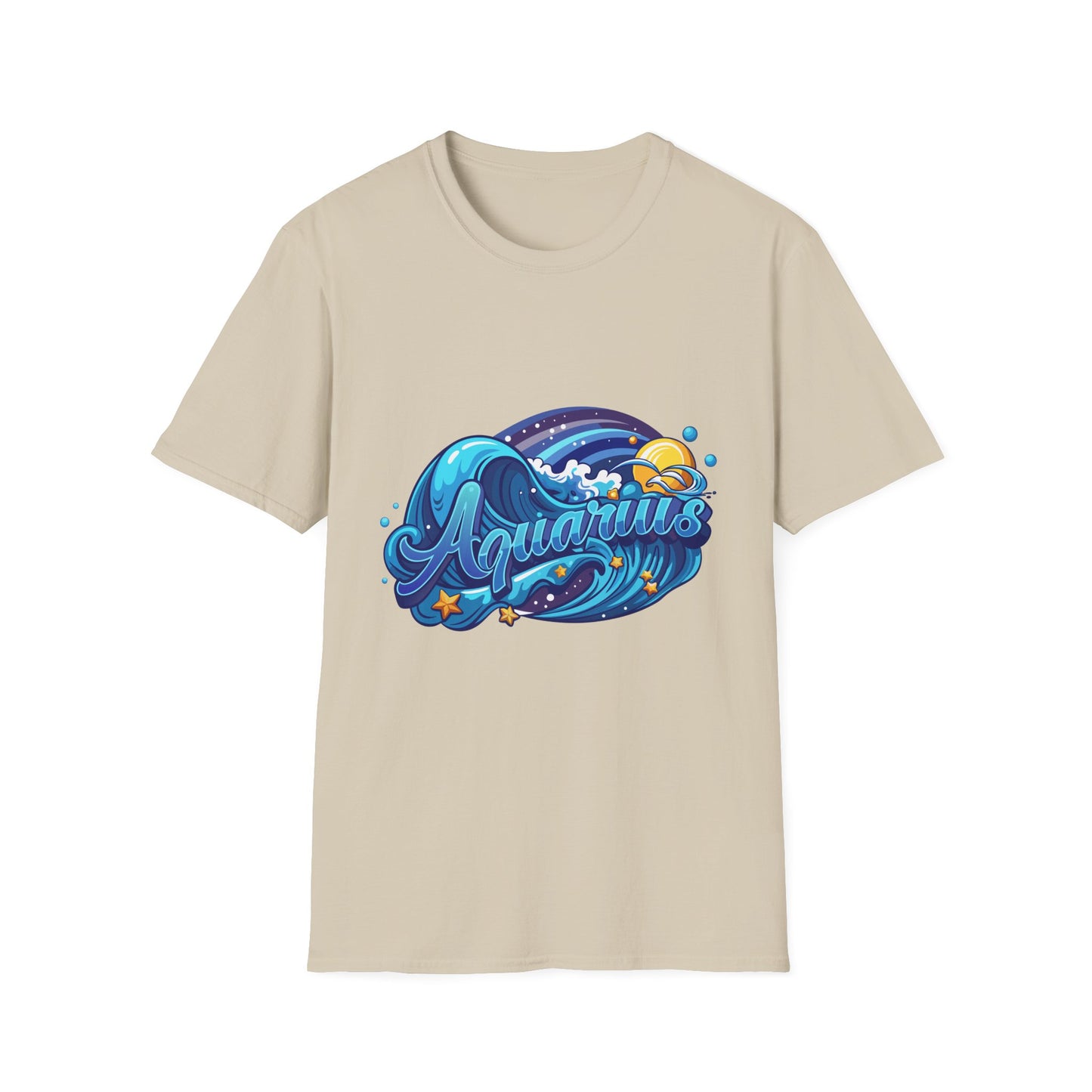 Aquarius Wave T-Shirt Sand Printify T-Shirt Rhythm & Drip Apparel