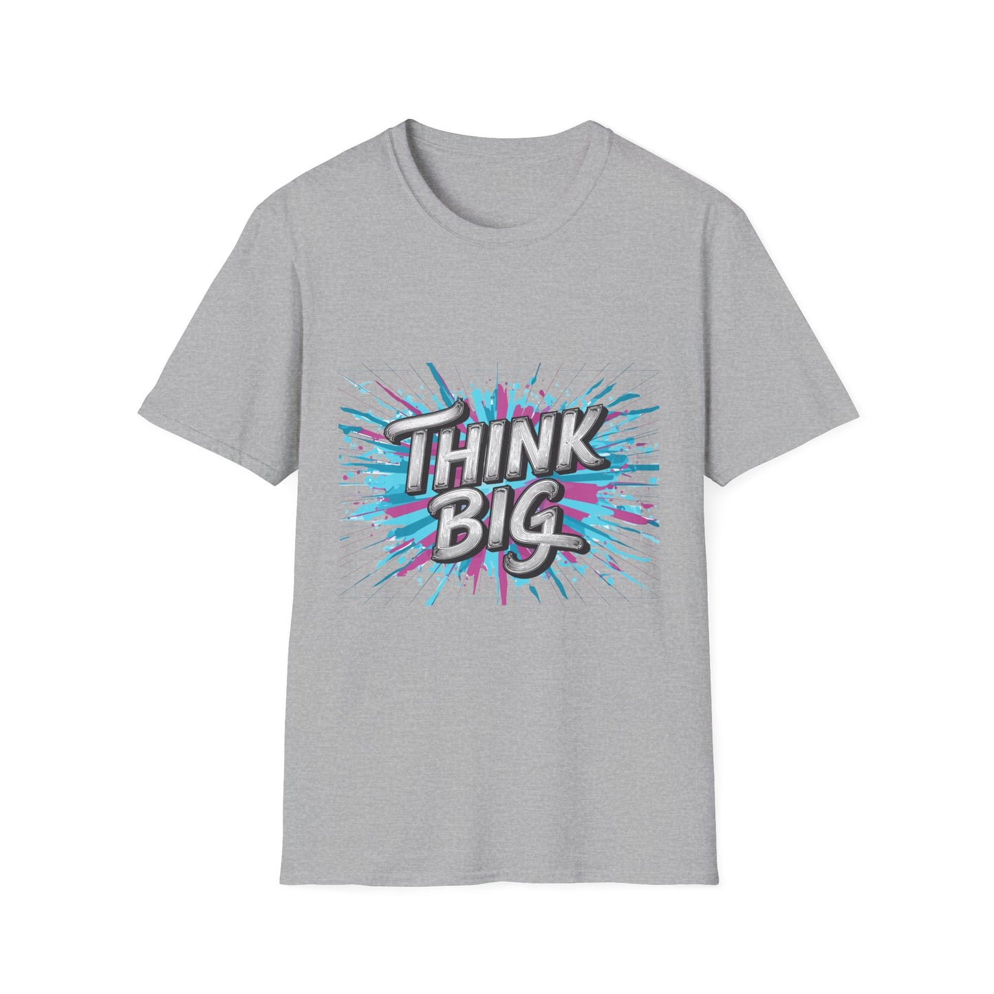 Inspirational Unisex Softstyle T-Shirt - 'Think Big' Motivational Graphic Tee