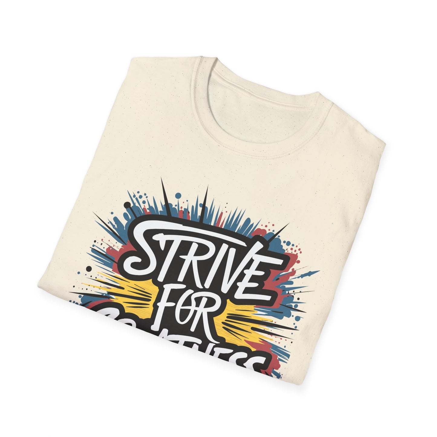 Motivational Unisex Softstyle T-Shirt - 'Strive for Greatness'