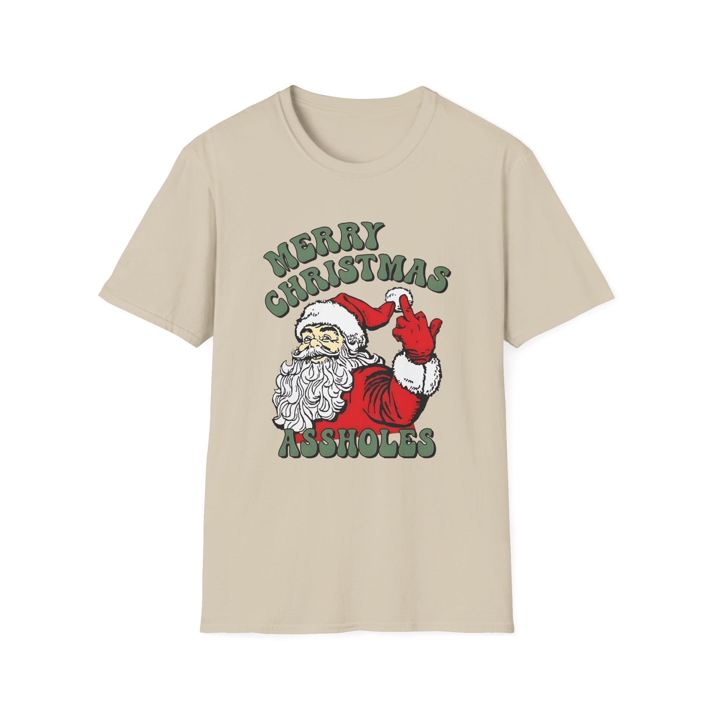 Funny Christmas T-Shirt, Merry Christmas A**holes Graphic Tee, Holiday Humor Shirt, Unisex Festive Tee, Gift for Him/Her