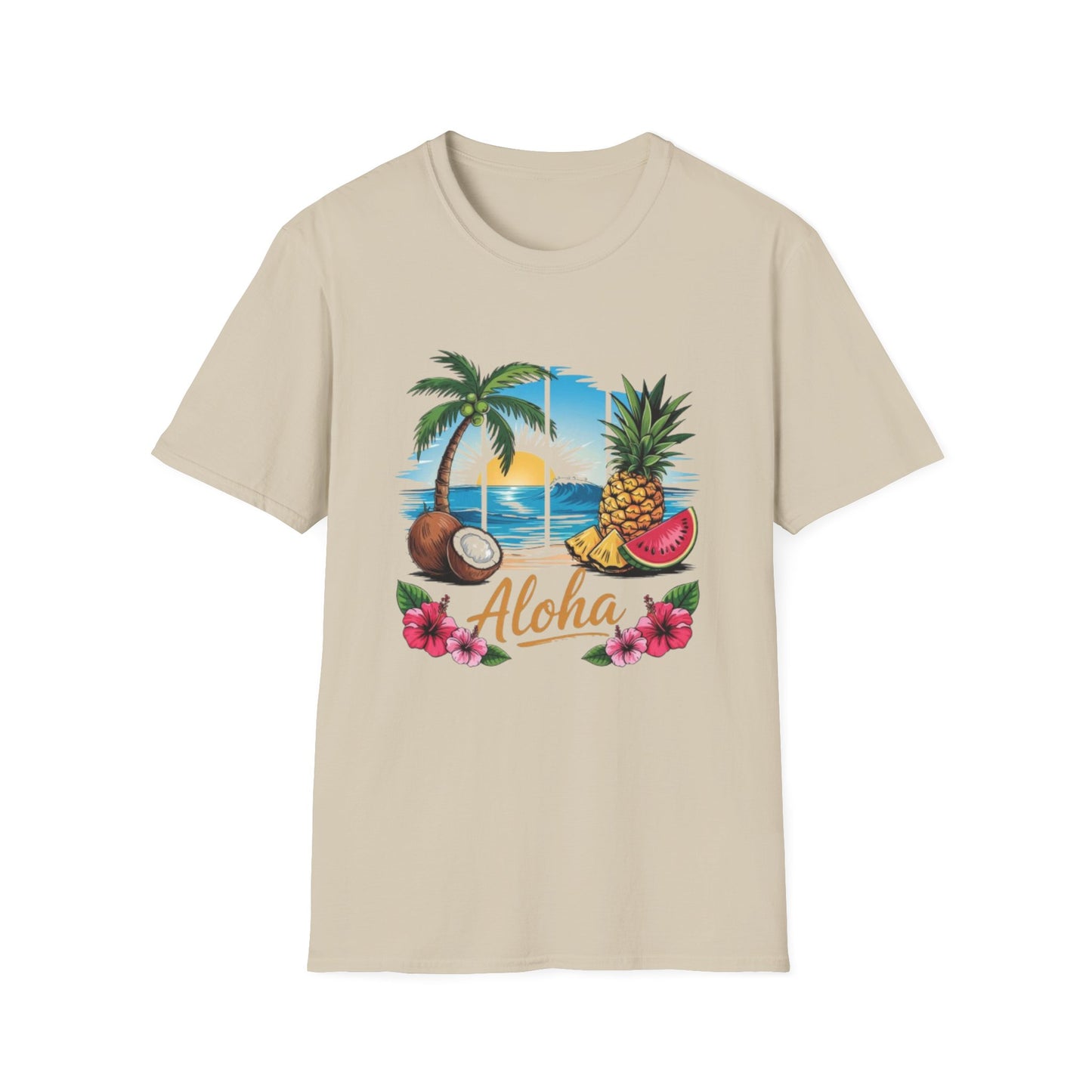 Summer- Aloha Tropical T-Shirt Sand Printify T-Shirt Rhythm & Drip Apparel