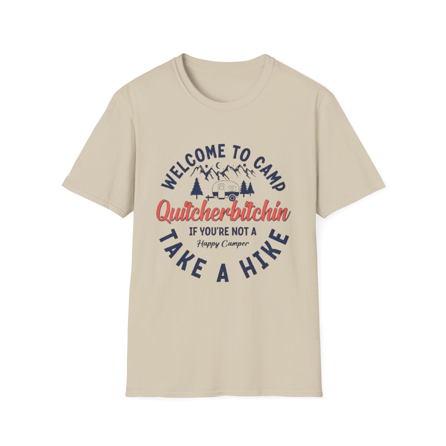 Welcome to Camp T-Shirt Sand Printify T-Shirt Rhythm & Drip Apparel