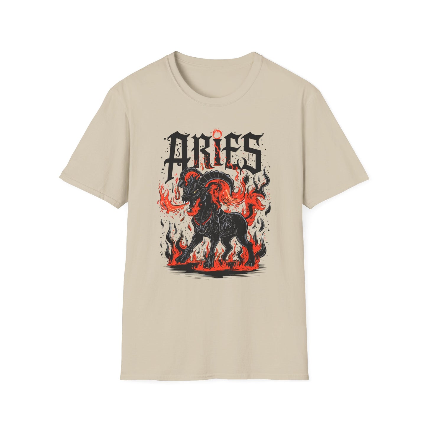 Aries Zodiac Graphic T-Shirt Sand Printify T-Shirt Rhythm & Drip Apparel