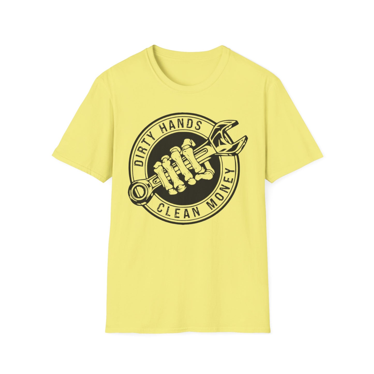 Dirty Hands Clean Money Unisex T-Shirt Cornsilk Printify T-Shirt Rhythm & Drip Apparel