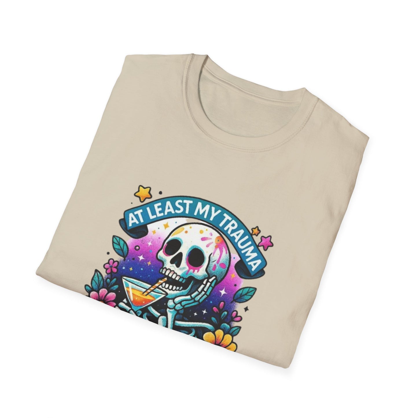 At Least My Trauma Made Me Funny T-Shirt Printify T-Shirt Rhythm & Drip Apparel