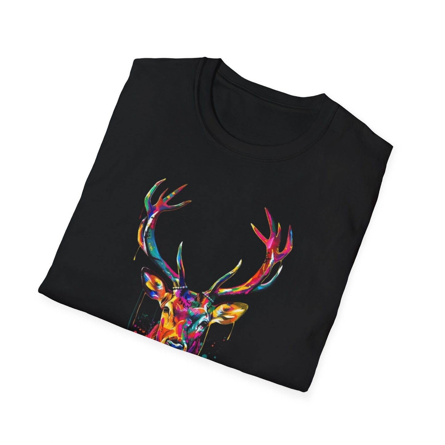Colorful Deer Graphic Tee Printify T-Shirt Rhythm & Drip Apparel