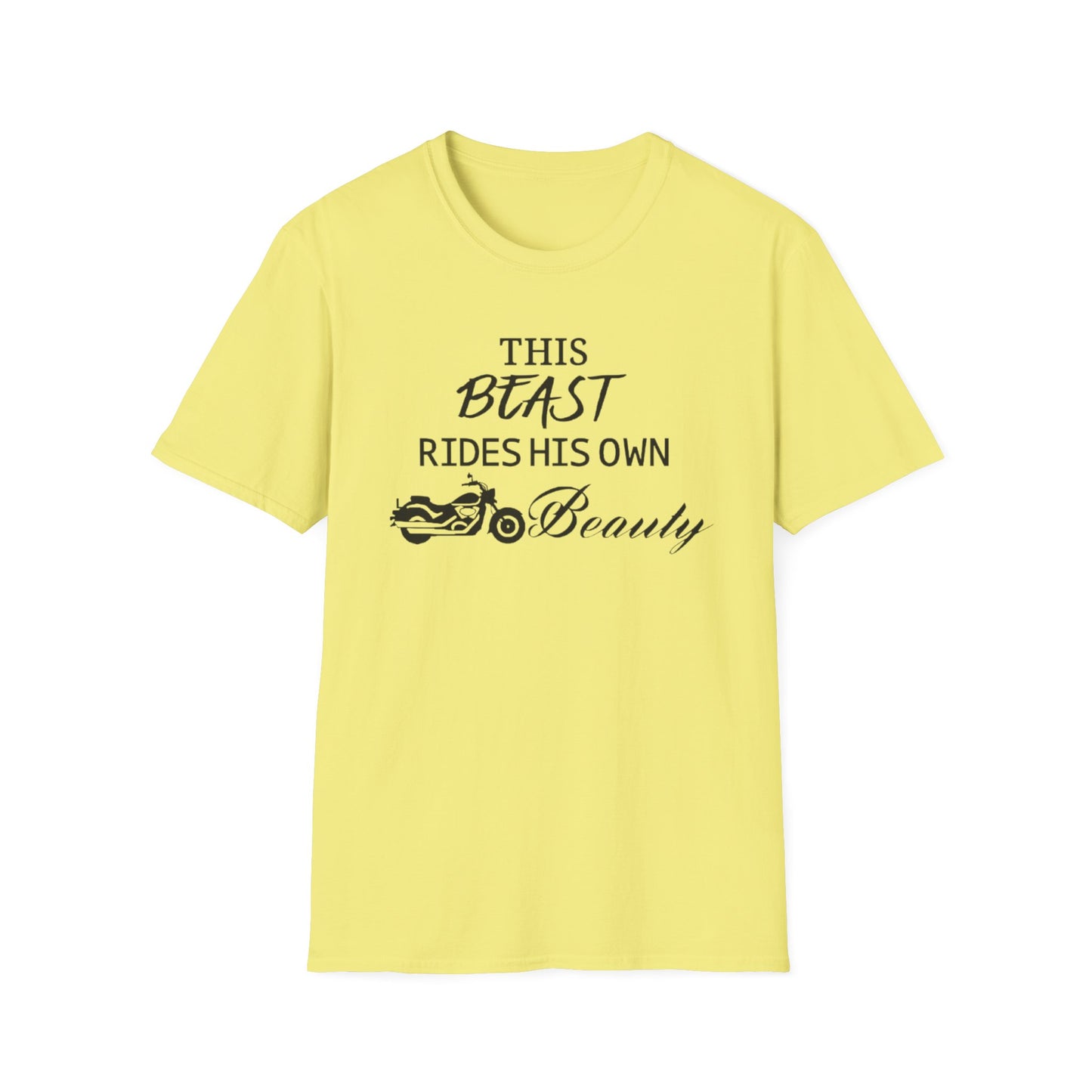 Biker Dude T-Shirt Cornsilk Printify T-Shirt Rhythm & Drip Apparel