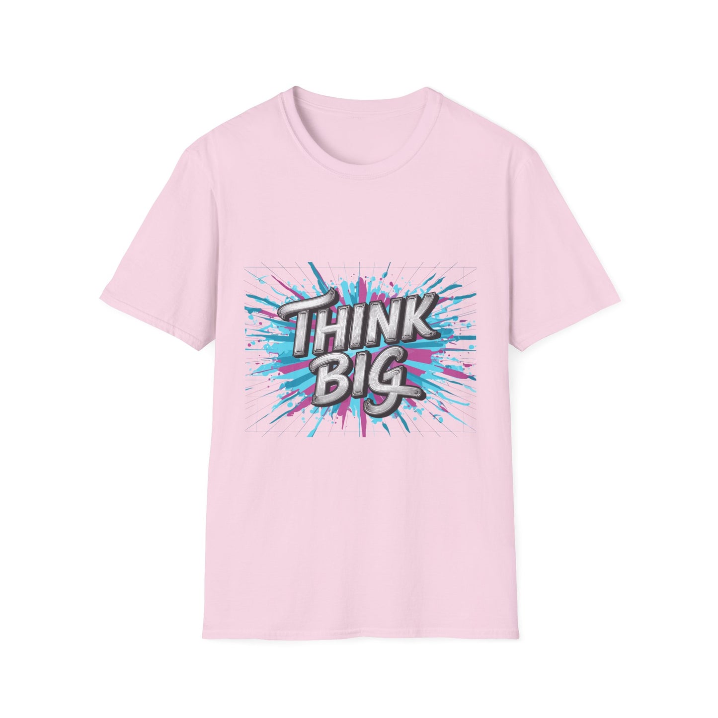 Inspirational Unisex Softstyle T-Shirt - 'Think Big' Motivational Graphic Tee