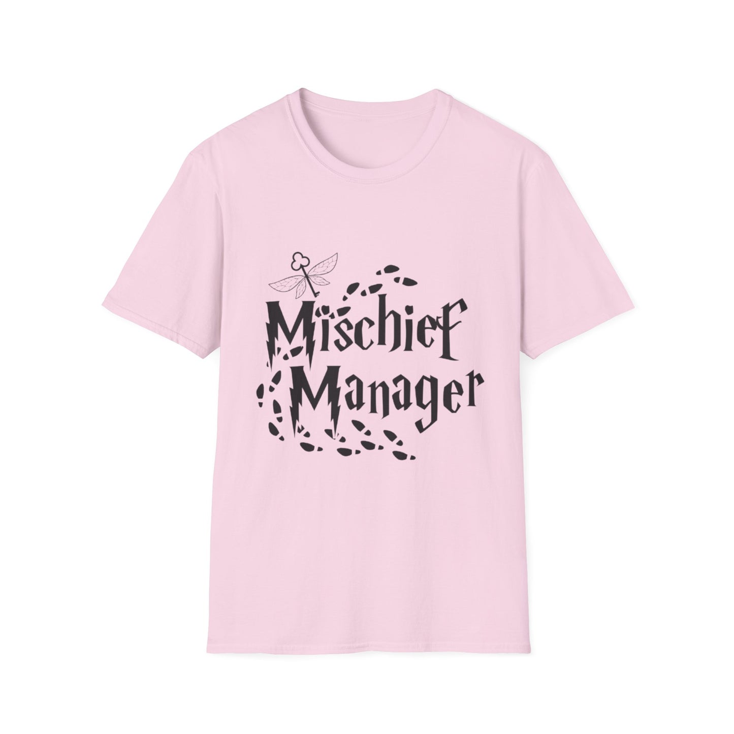 Mischief Manager Unisex Softstyle T-Shirt - Playful and Trendy Statement Tee