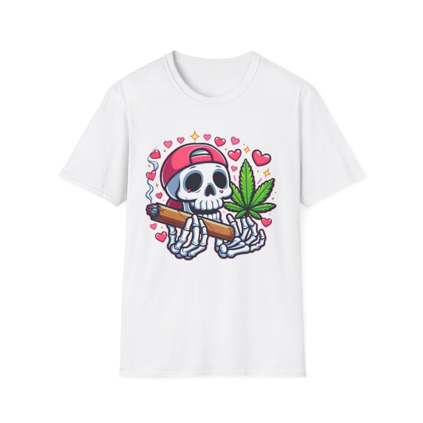 420 Skeleton T-Shirt White Printify T-Shirt Rhythm & Drip Apparel