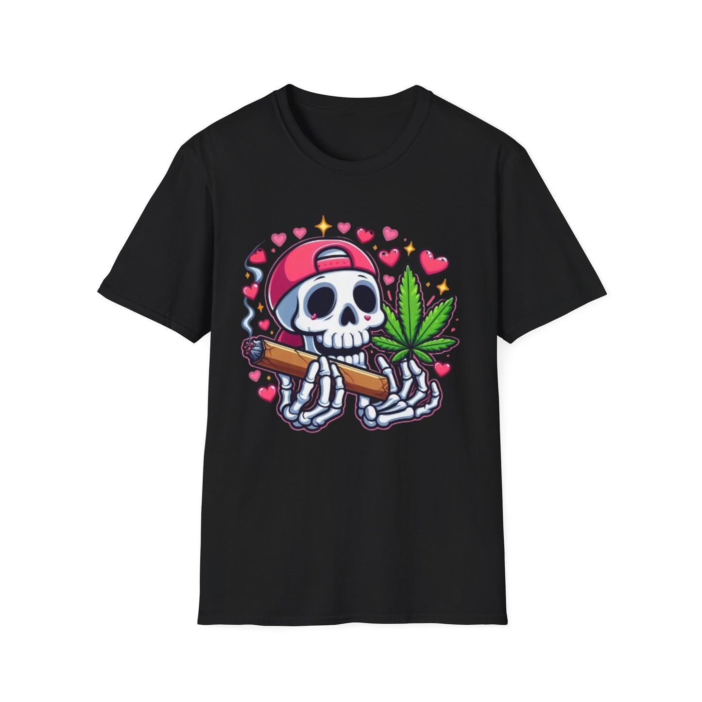 420 Skeleton T-Shirt Black Printify T-Shirt Rhythm & Drip Apparel