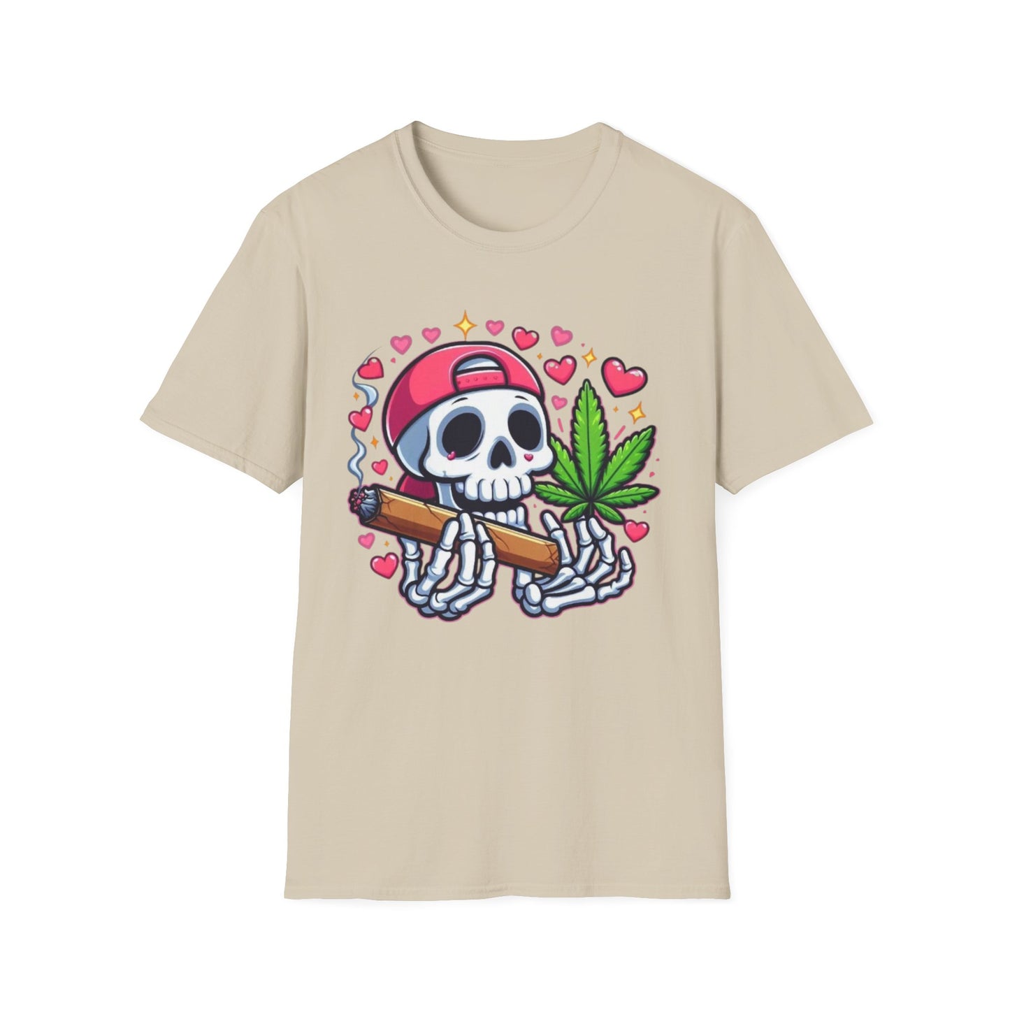 420 Skeleton T-Shirt Sand Printify T-Shirt Rhythm & Drip Apparel