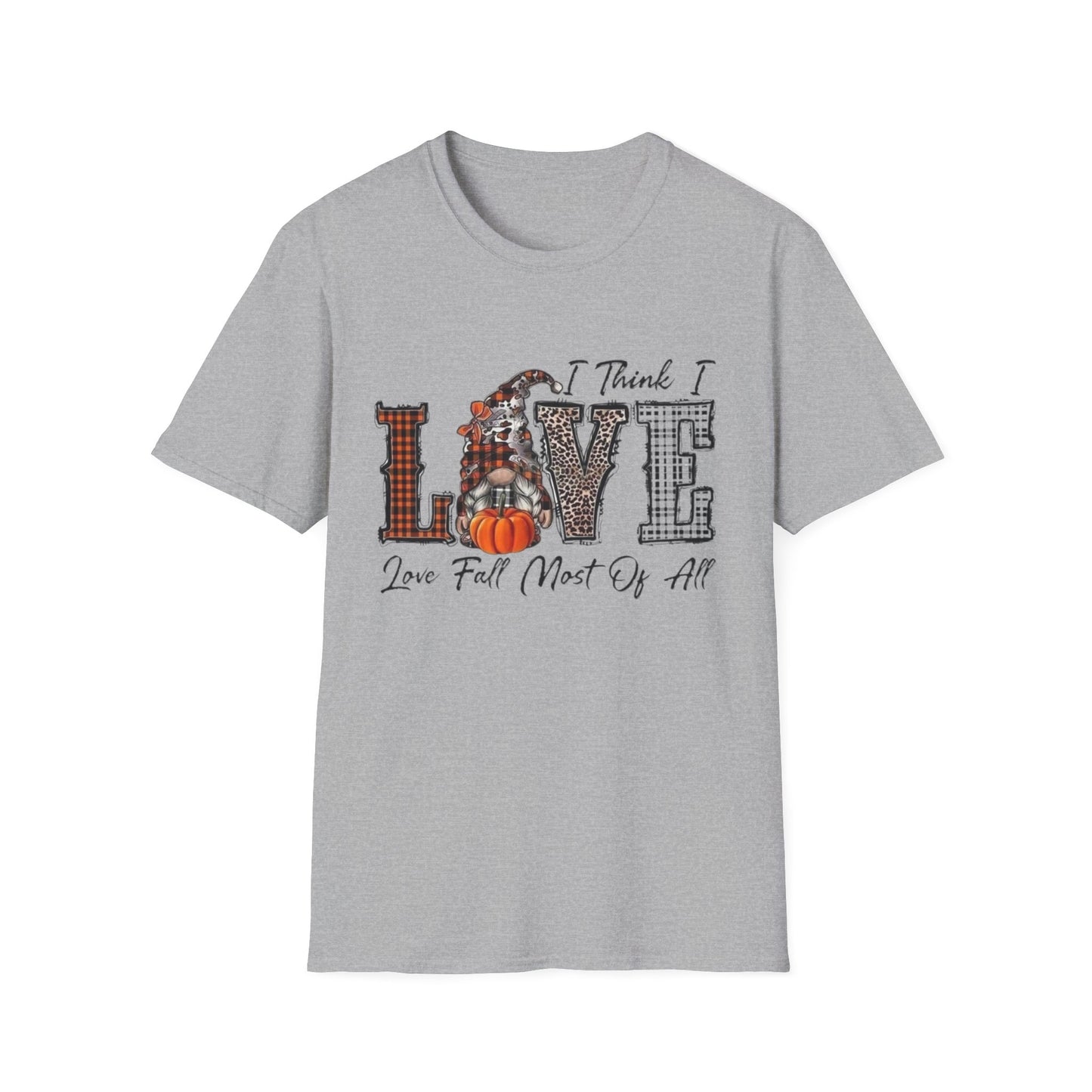 Fall- Love Fall Most Of All T-Shirt Sport Grey Printify T-Shirt Rhythm & Drip Apparel